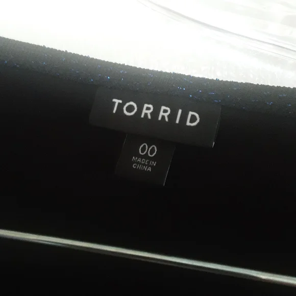 Torrid Blue Glitter Slinky Dress Sz 00/ Large - Picture 7 of 14